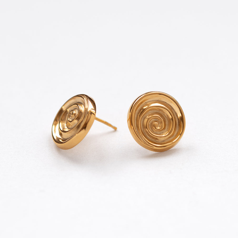 Spinning earrings gold