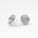 Spinning earrings silver