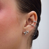 Gazing double earrings silver