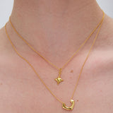 Gazing necklace gold