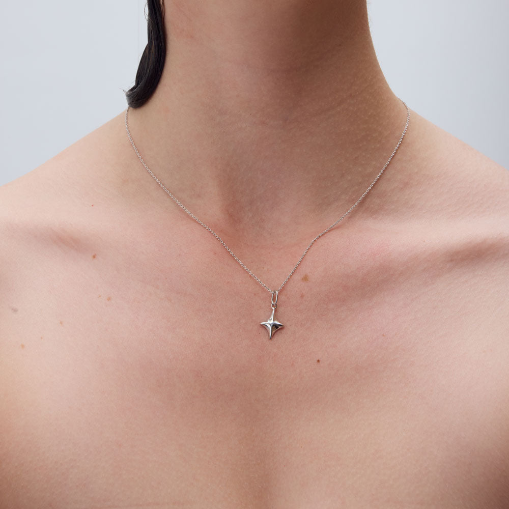 Gazing necklace silver