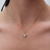 Gazing necklace silver