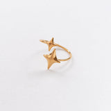 Gazing double ring gold