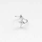 Gazing double ring silver