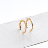 Hiking earrings gold