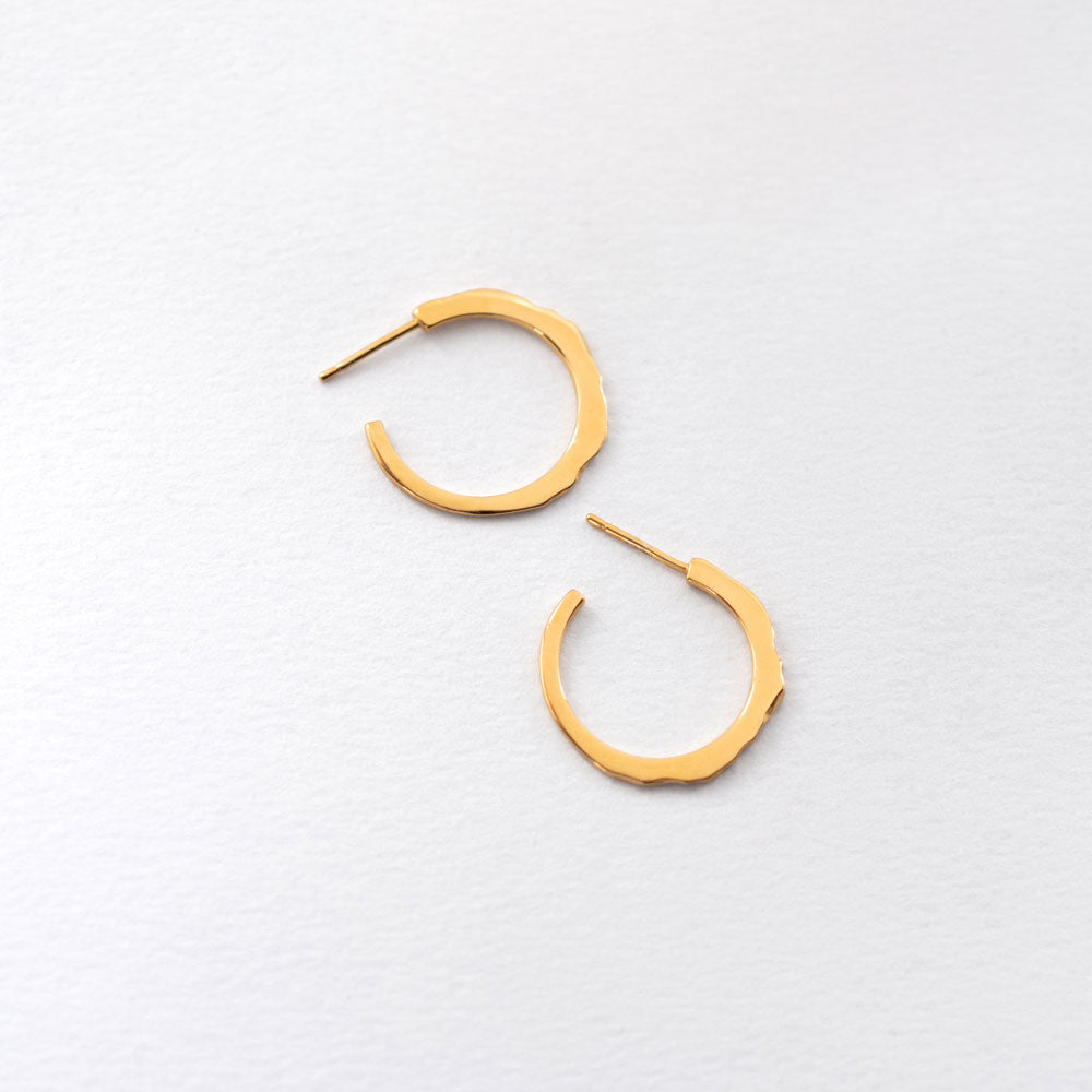 Hiking earrings gold