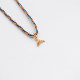Mermaid  necklace with thread gold