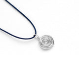 Spinning necklace with thread silver