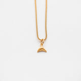Mermaid necklace charm gold