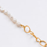 Strolling half&half bracelet gold