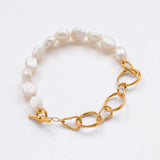 Strolling half&half bracelet gold