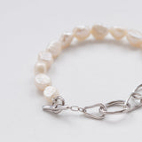 Strolling half&half bracelet silver