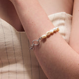 Strolling half&half bracelet silver
