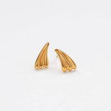 Surfing earrings gold