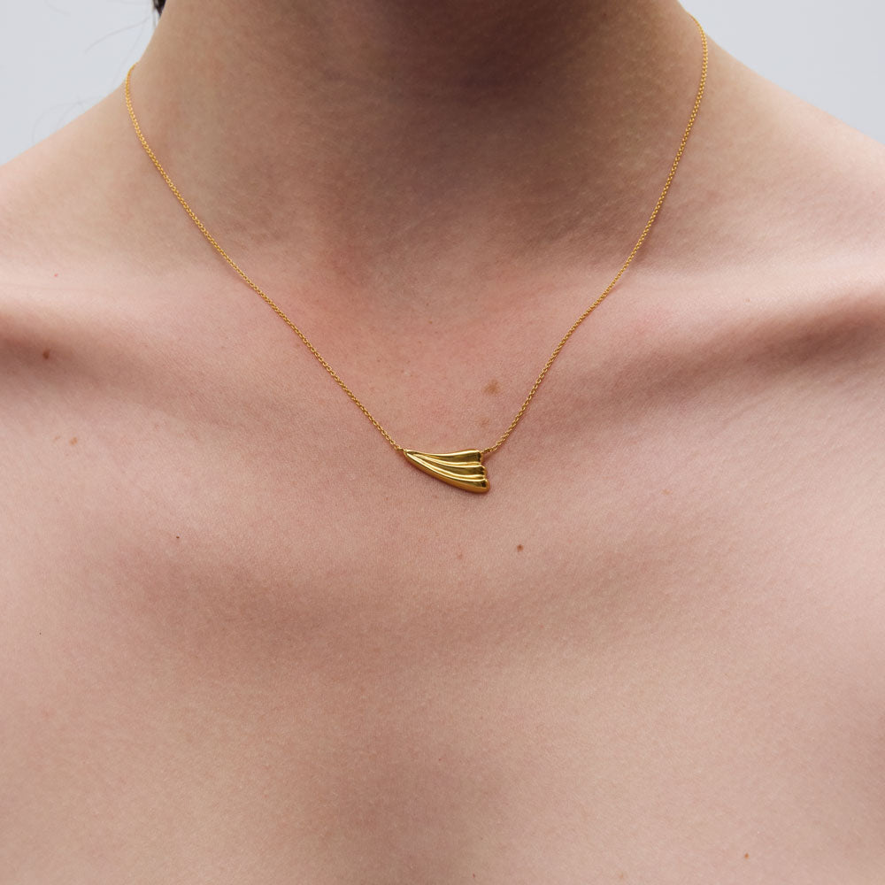 Surfing necklace gold