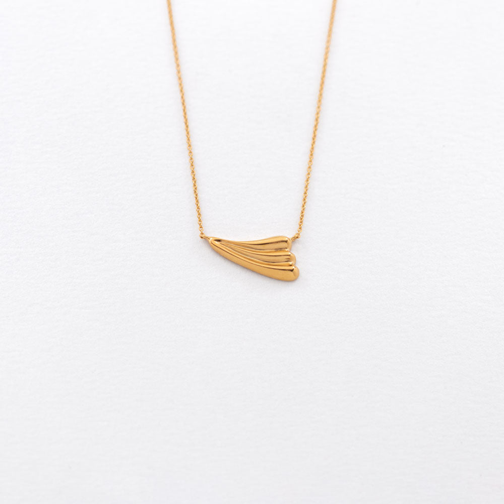 Surfing necklace gold