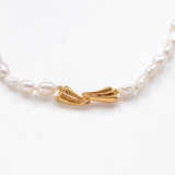 Surfing pearl necklace gold