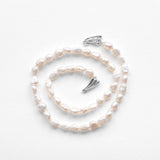 Surfing pearl necklace silver