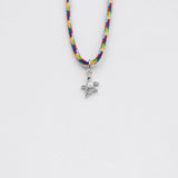 Tartaruga necklace with thread silver