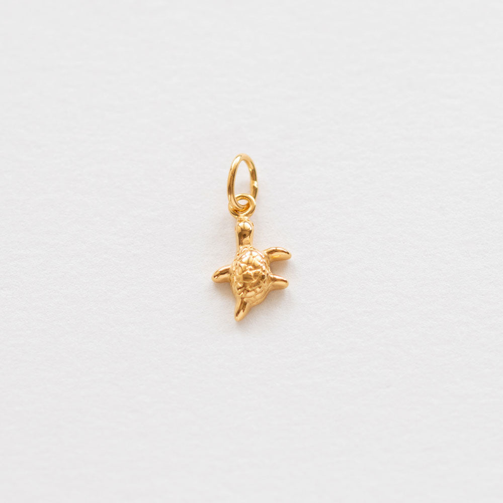 Tartaruga necklace charm gold