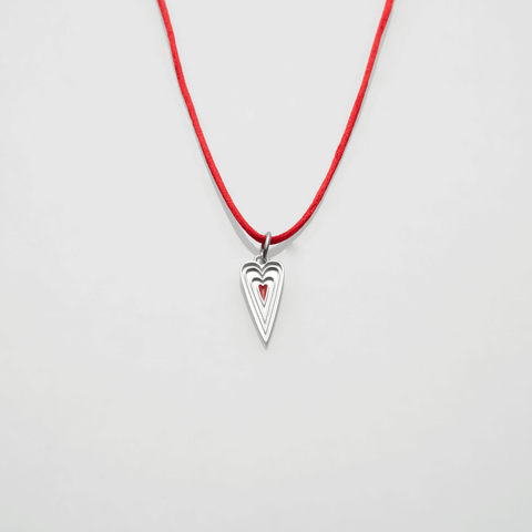 Μου'χεις Κλέψει την Καρδιά vol.II necklace with thread silver