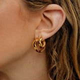 Vague hoops L gold
