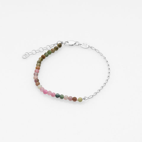 Half & Half tourmaline bracelet silver