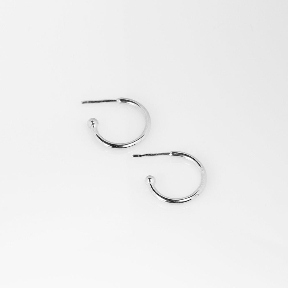 Charming Hoops S glossy earrings silver