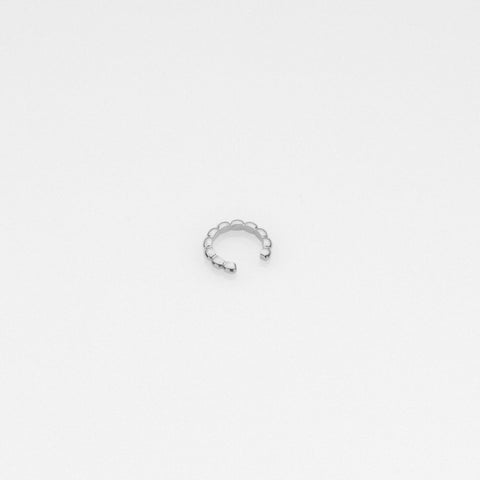 Tiny Treasures puff cuff earring silver