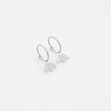 Fish Bouquet hoop earrings silver