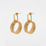 7ply earrings gold