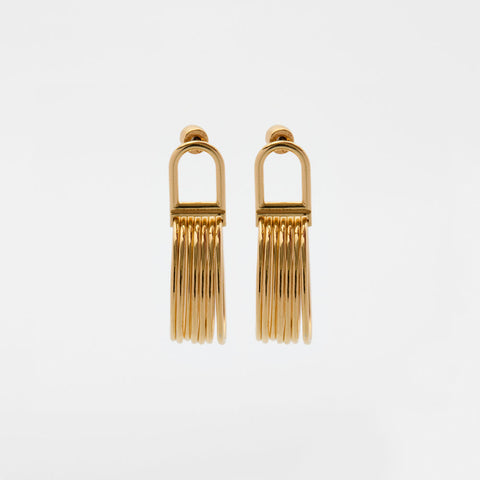 7ply earrings gold