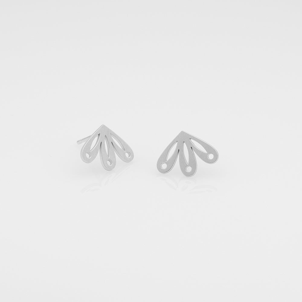 Fish Bouquet stud earrings silver