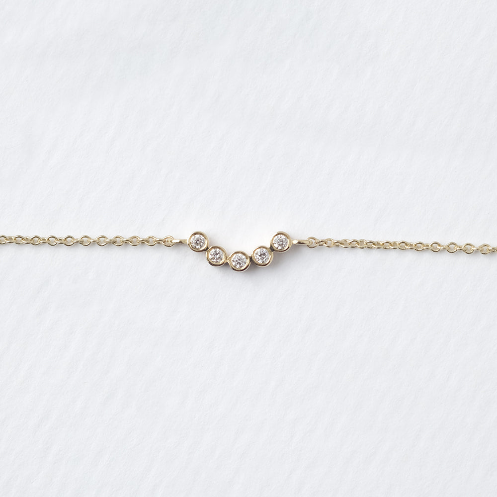 Astro quintet 14K yellow gold bracelet