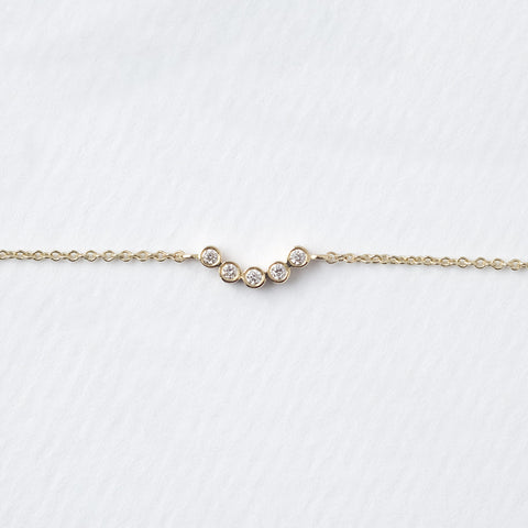 Astro quintet 14K yellow gold bracelet