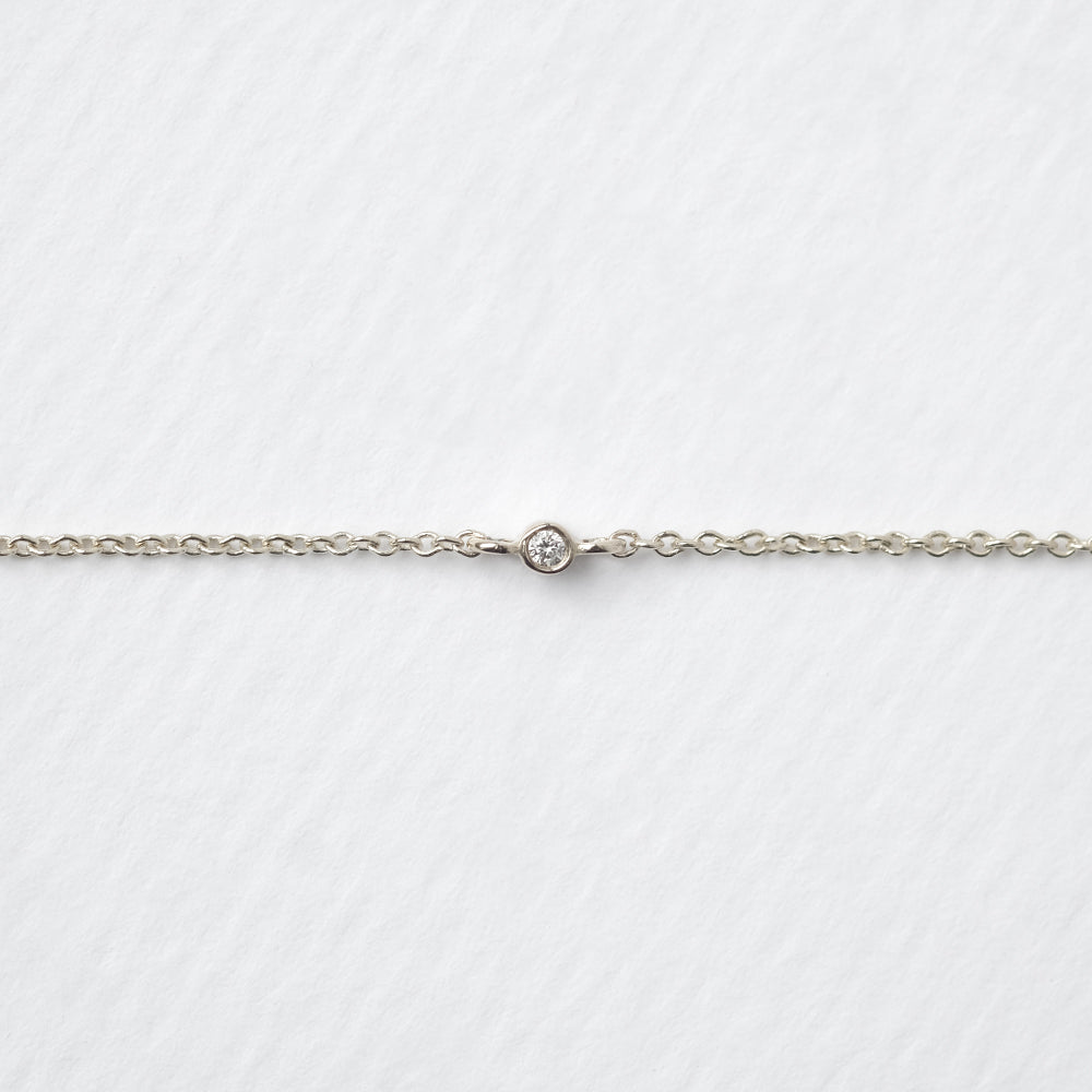 Astro single 14K white gold bracelet