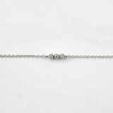 Astro triplet 14K white gold bracelet
