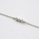 Astro triplet 14K white gold bracelet