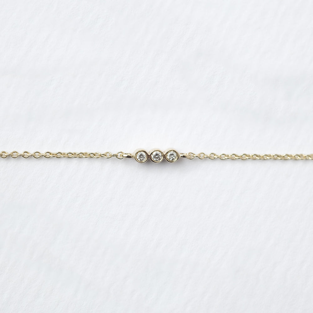 Astro triplet 14K yellow gold bracelet