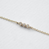 Astro triplet 14K yellow gold bracelet