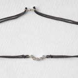 Astro quintet 14K white gold thread bracelet