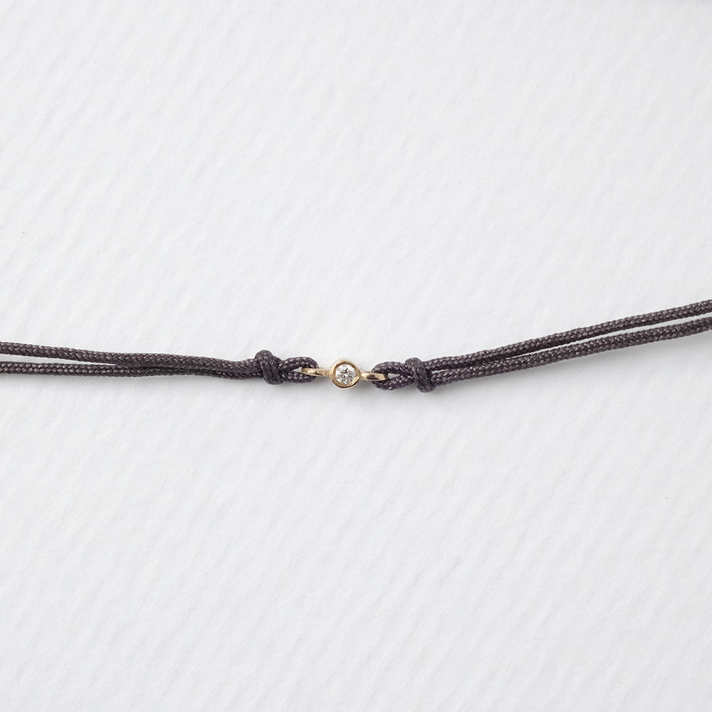 Astro single 14K yellow gold thread bracelet