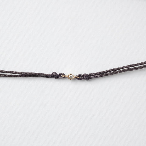 Astro single 14K yellow gold thread bracelet