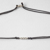 Astro triplet 14K white gold thread bracelet