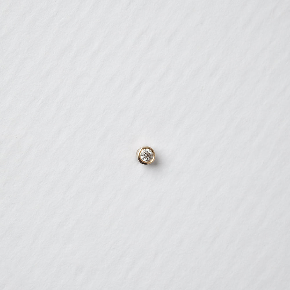 Astro single 14K yellow gold stud earring