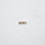 Astro triplet 14K yellow gold stud earring