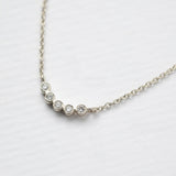 Astro quintet 14K white gold necklace