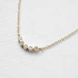 Astro quintet 14K yellow gold necklace