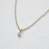 Astro single 14K yellow gold necklace