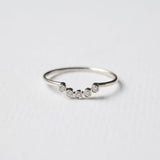 Astro quintet 14K white gold ring